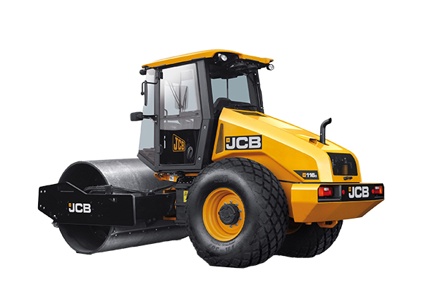 Side and rear view of a JCB Compactor machine.